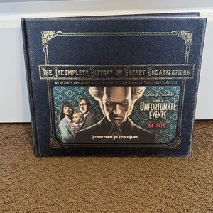 A Series of Unfortunate Events Hardcover Book - Navy Blue with Gold Detailing